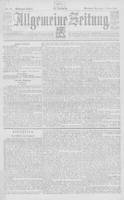 Allgemeine Zeitung Samstag 1. Februar 1896