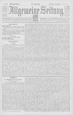 Allgemeine Zeitung Dienstag 4. Februar 1896