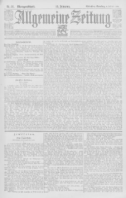 Allgemeine Zeitung Samstag 8. Februar 1896