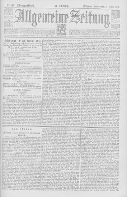 Allgemeine Zeitung Donnerstag 20. Februar 1896