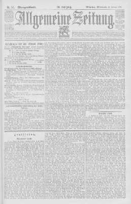 Allgemeine Zeitung Mittwoch 26. Februar 1896