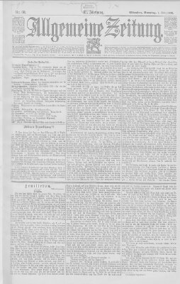 Allgemeine Zeitung Sonntag 1. März 1896