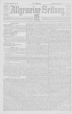 Allgemeine Zeitung Montag 2. März 1896