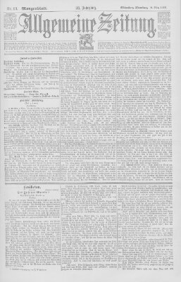 Allgemeine Zeitung Dienstag 10. März 1896