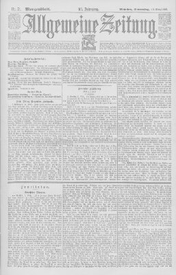 Allgemeine Zeitung Donnerstag 12. März 1896