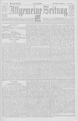 Allgemeine Zeitung Samstag 14. März 1896