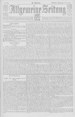 Allgemeine Zeitung Sonntag 15. März 1896