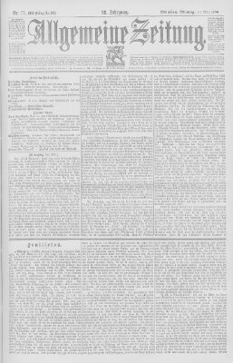 Allgemeine Zeitung Montag 16. März 1896