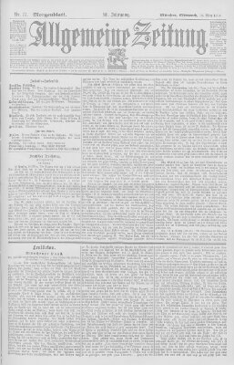 Allgemeine Zeitung Mittwoch 18. März 1896