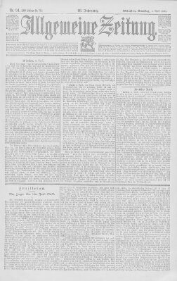 Allgemeine Zeitung Samstag 4. April 1896