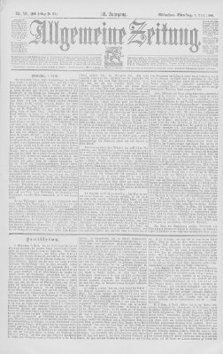 Allgemeine Zeitung Dienstag 7. April 1896