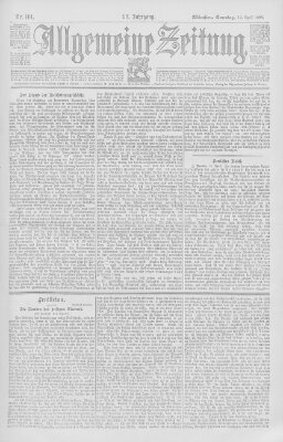 Allgemeine Zeitung Sonntag 12. April 1896