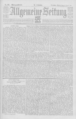 Allgemeine Zeitung Donnerstag 16. April 1896