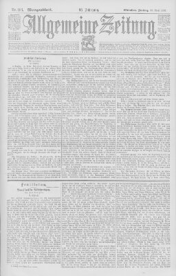Allgemeine Zeitung Freitag 17. April 1896