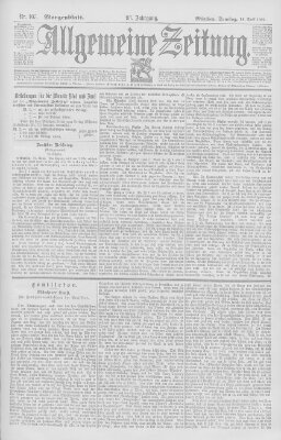 Allgemeine Zeitung Samstag 18. April 1896