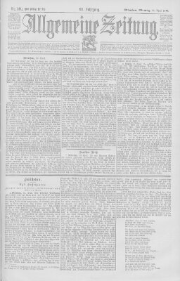 Allgemeine Zeitung Montag 20. April 1896