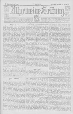 Allgemeine Zeitung Montag 27. April 1896