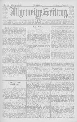 Allgemeine Zeitung Samstag 13. Juni 1896