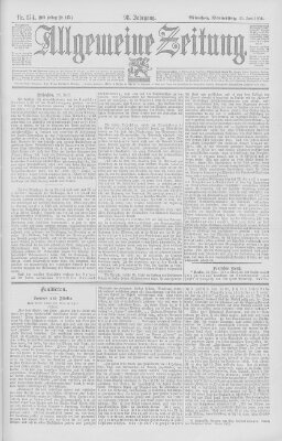 Allgemeine Zeitung Donnerstag 25. Juni 1896