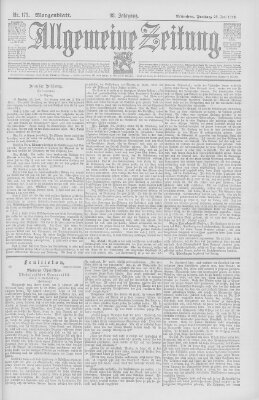 Allgemeine Zeitung Freitag 26. Juni 1896