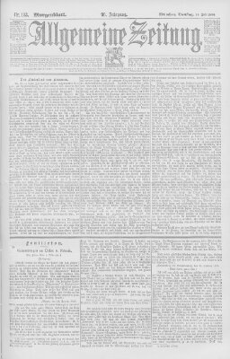 Allgemeine Zeitung Dienstag 14. Juli 1896