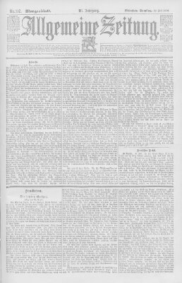 Allgemeine Zeitung Samstag 18. Juli 1896