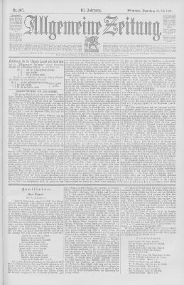 Allgemeine Zeitung Sonntag 26. Juli 1896