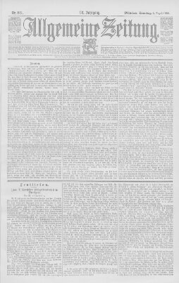 Allgemeine Zeitung Sonntag 2. August 1896