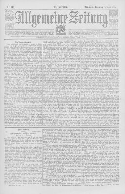 Allgemeine Zeitung Sonntag 9. August 1896