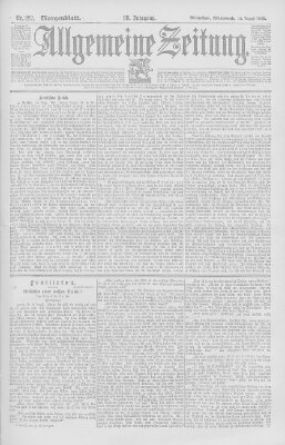 Allgemeine Zeitung Mittwoch 12. August 1896