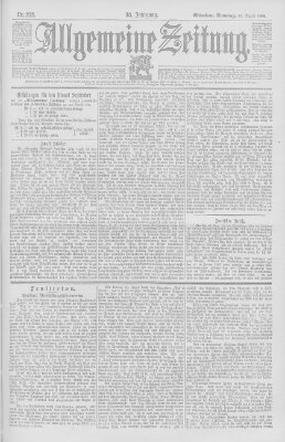 Allgemeine Zeitung Sunday 23. August 1896