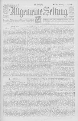 Allgemeine Zeitung Montag 24. August 1896