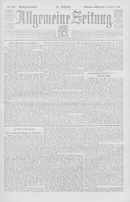 Allgemeine Zeitung Mittwoch 9. September 1896