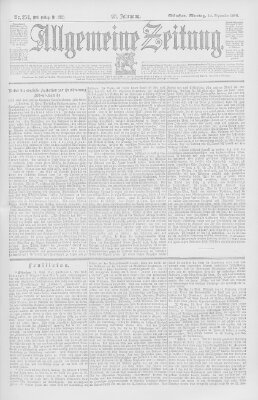 Allgemeine Zeitung Montag 14. September 1896