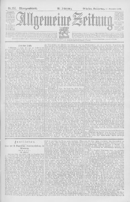 Allgemeine Zeitung Donnerstag 17. September 1896