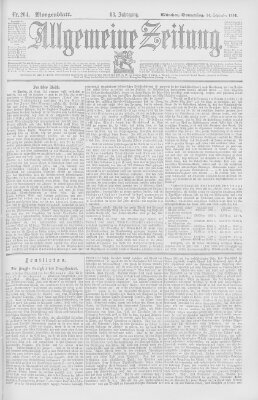 Allgemeine Zeitung Donnerstag 24. September 1896