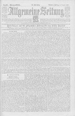 Allgemeine Zeitung Freitag 25. September 1896