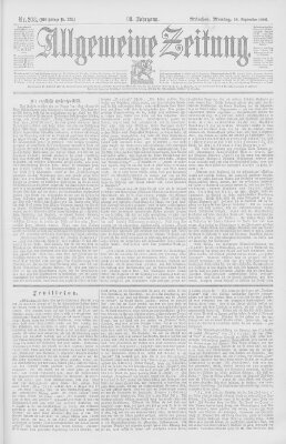 Allgemeine Zeitung Montag 28. September 1896