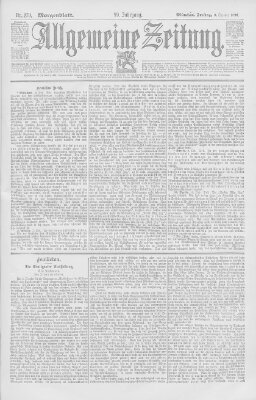 Allgemeine Zeitung Freitag 9. Oktober 1896