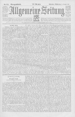 Allgemeine Zeitung Mittwoch 14. Oktober 1896