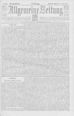 Allgemeine Zeitung Samstag 17. Oktober 1896