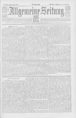 Allgemeine Zeitung Montag 26. Oktober 1896