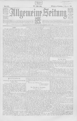 Allgemeine Zeitung Sonntag 1. November 1896