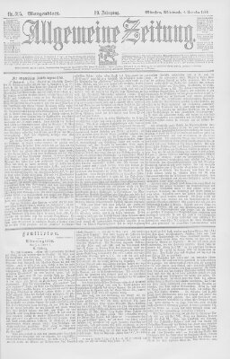 Allgemeine Zeitung Mittwoch 4. November 1896