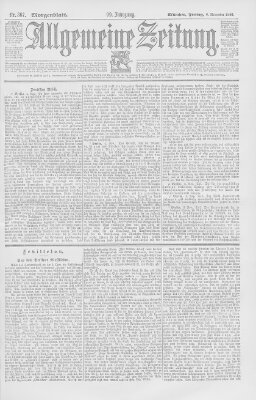 Allgemeine Zeitung Freitag 6. November 1896