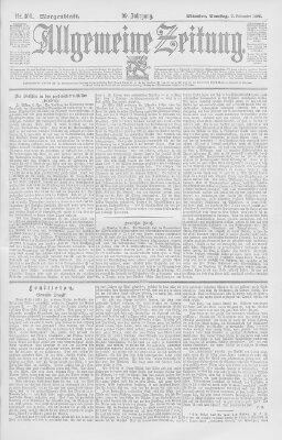 Allgemeine Zeitung Samstag 7. November 1896