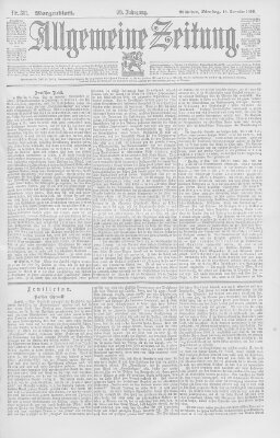 Allgemeine Zeitung Dienstag 10. November 1896