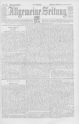 Allgemeine Zeitung Mittwoch 18. November 1896