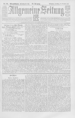 Allgemeine Zeitung Freitag 20. November 1896