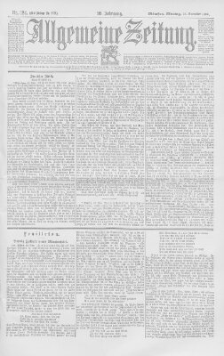 Allgemeine Zeitung Montag 23. November 1896